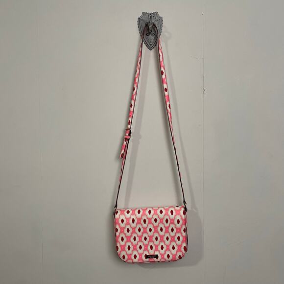 Kate Spade Handbags - Kate Spade mini crossbody purse pink blue white geometric boho Barbie 70s vibes